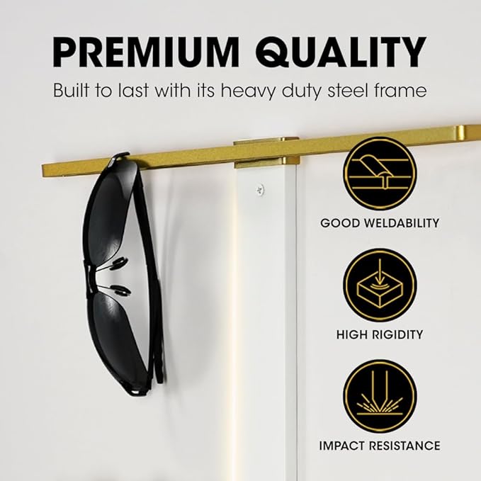 J JACKCUBE DESIGN Sunglasses Storage Organizer Wall 3 Tier Eyewear Display Storage Hanging Rack Modern Simple Eyeglasses Display Holder for Entryway Living Room Bedroom- MK1305A
