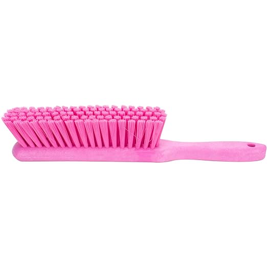 SPARTA Handheld Soft Counter Brush 8 Inch Bristle Span, Multi-Use Dust Brush with 5 Inch Handle for Tables, Countertops, and Delicate Surfaces, Polyester, Pink