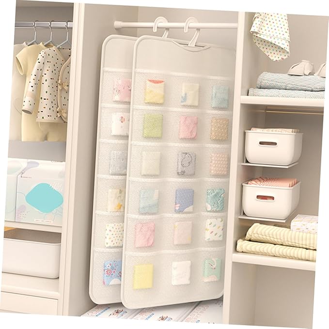 Vertical Hanging Hair Accessory Organizer Boys and Girls Headband Storage Hanger Wall Pouch for Hair Bow Holder Clips