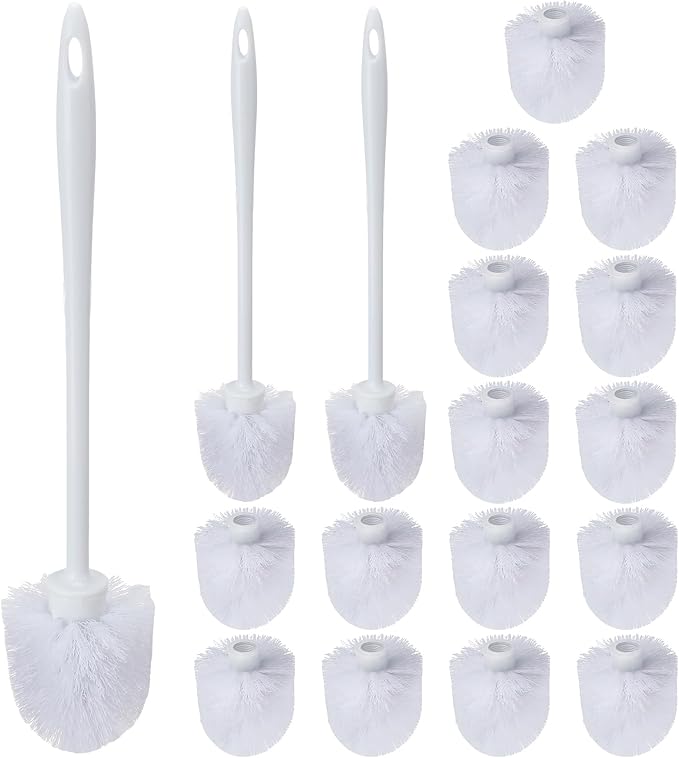 Tioncy 21 Pcs 14.2 Inch Toilet Brush Commercial Heavy Duty Toilet Bowl Cleaning Scrub Long Scrubber for Bathroom Cleaning Supplies