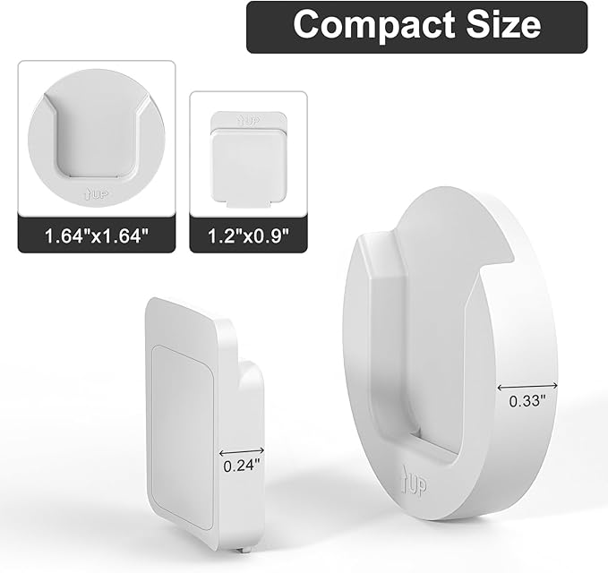 Magnetic Remote Control Holder Wall Mount, 4 Pack Upgrade Remote Control Organizers Storage Self-Adhesive TV Remote Control Caddy for Back of TV White