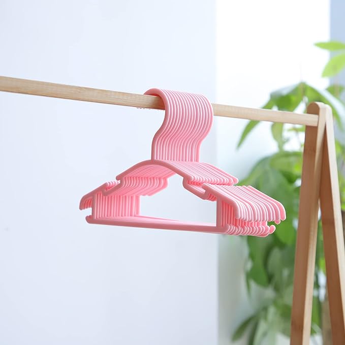 GoodtoU Pink Baby Hangers, 60 Pack Kids Clothes Hangers for Small Childrens Girl Infant Child Baby Clothes Hangers for Closet