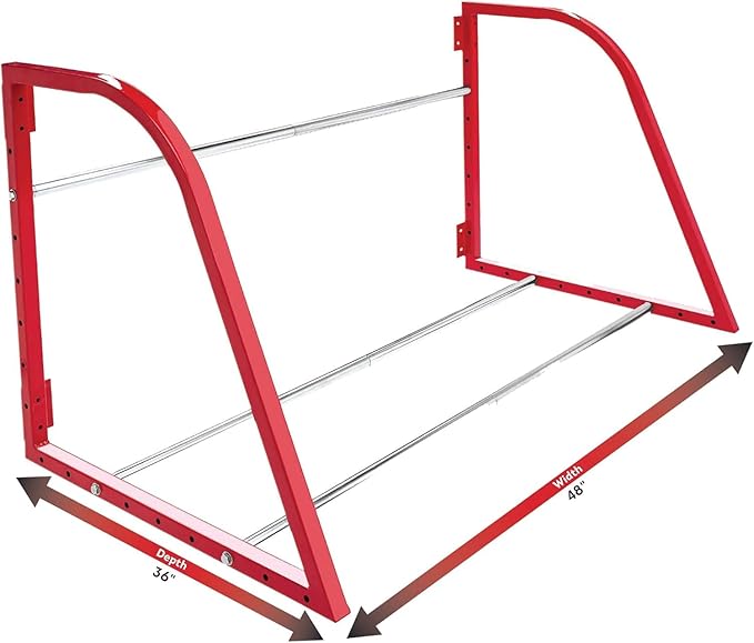 HyLoft Model 01012 Tire-Loft Multi Tire Storage System, 48-Inch wide by 36-Inch Deep,Red