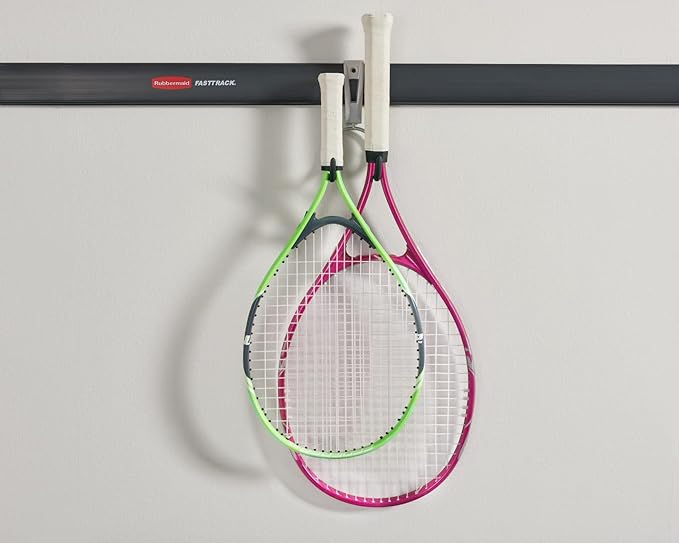 Rubbermaid FastTrack Compact Hook for Garage Organization, Soft Grip, Ideal For Cords/Ropes/Small Hoses/Camping Chairs
