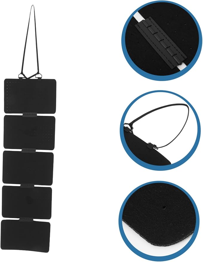 ARTIBETTER Hanging Earring Organizer Pages Wall-mounted Felt Jewelry Storage for Earrings and Badges Space-saving Design Sleek Aesthetic for Home Decor