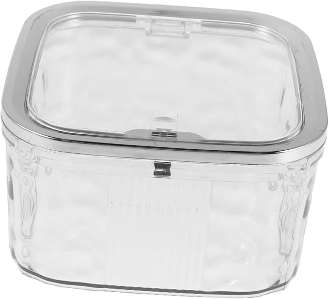 Didiseaon Hair Tie Holder with Press Lid Transparent Large Capacity Hair Accessories Organizer Box for Portable Durable Storage Container for Clips Bracelets Easy Access and Quick