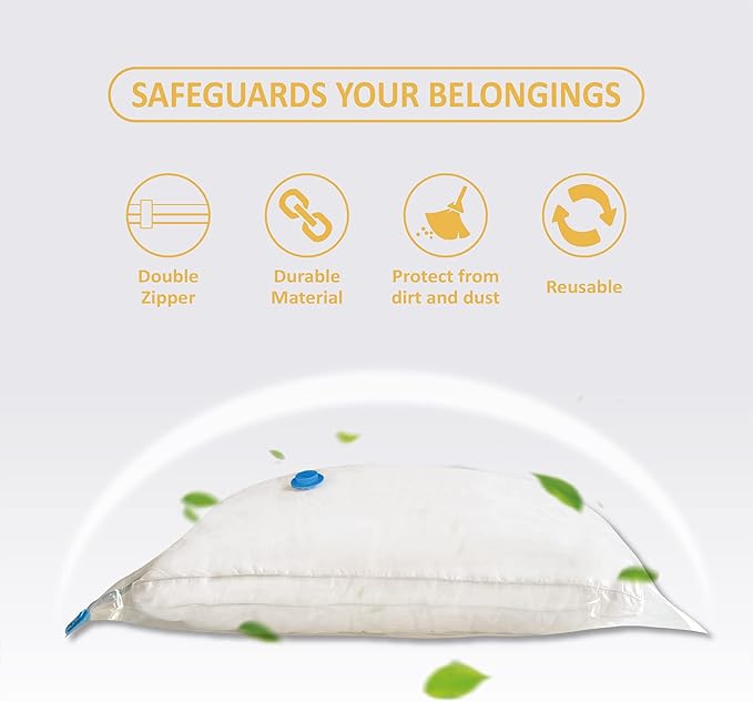 10 Medium Vaccum Storage Bags, Space Saver Vacuum Storage Bags Medium, Space Bags, Compression Vacuum Sealer for Clothes