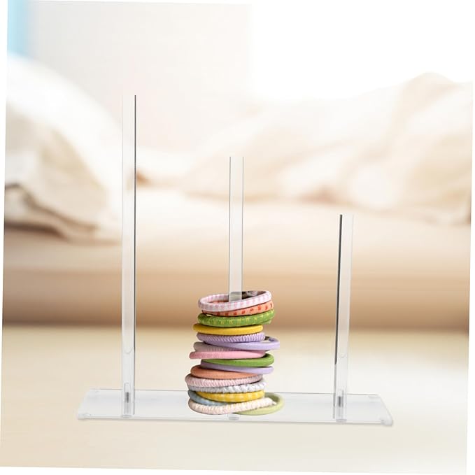 NOLITOY Acrylic Hair Tie Holder Scrunchie Organizer Hairband Display Stand Hair Accessories Organizer Scrunchie Storage Rack