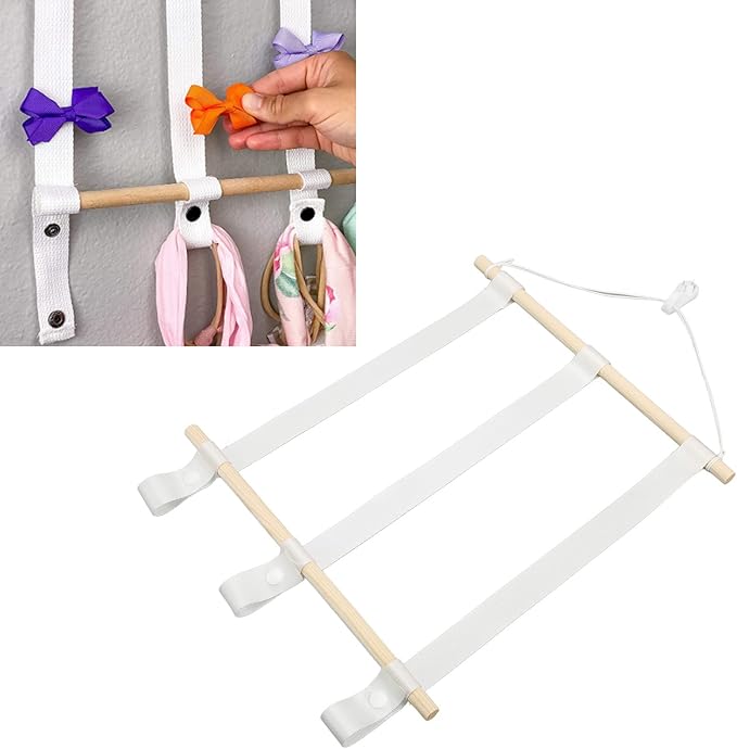 Headband Holder,Oak Hair Accessories Organizer,Multifunction Oak Hair Bow Organizer for Display Headbands,Bows,Clips (12in-Transparent)