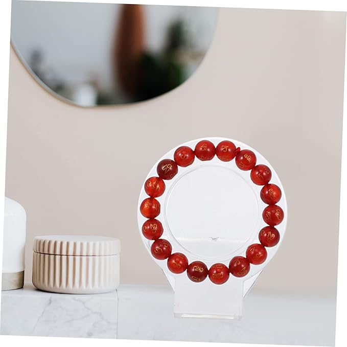 6pcs Acrylic Jewelry Display Stand for Bracelets Bangles and Prayer Beads Accessories Organizer for Home Store and Events