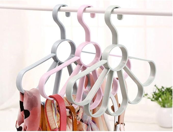 1pc Scarf Hanger Organiser, Petal Shape Scarf Holder with 5 Petal for Shawls,Scarves, Ties, Belts, Other Accessories