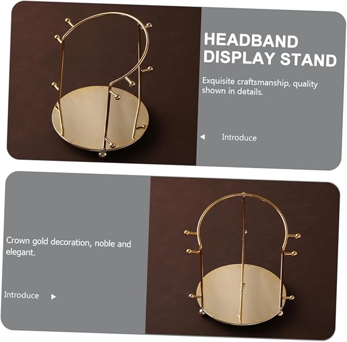 Cabilock Gold Jewelry Holder Stand Hair Band Organizer for Girls Hair Accessories Organizer Girls