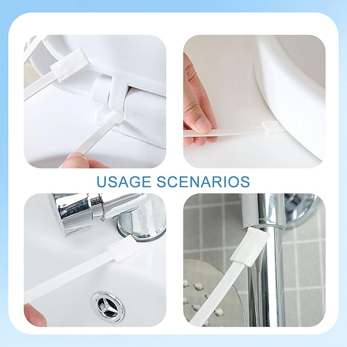 10 PCS 14×1.5cm Disposable Crevice Cleaning Brushes Small Detail Toilet Corners Cleaning Brushes Keyboards Tight Spaces Crevice Tool for Home Office(White)