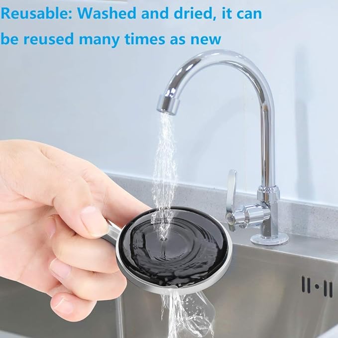 Suction Cup Shower Caddy, Shower Shelf Soap Dish with Hooks for Razor, Sponge, Rust Proof 304 Stainless Steel, Black
