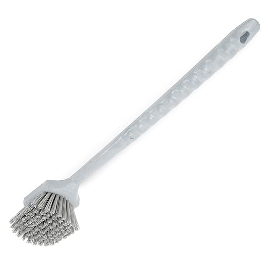 SPARTA 40501EC23 Plastic Large Scrub Brush, Kitchen Brush, Utility Brush With Long Handle For Cleaning, 20 Inches, Gray, (Pack of 6)