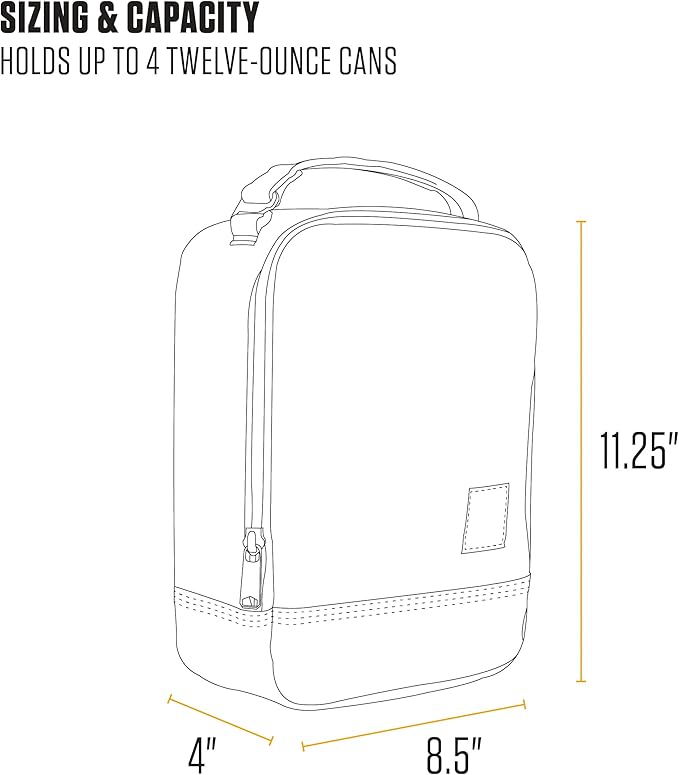 Carhartt Insulated Lunch Cooler For Men and Women, Fully Insulated Lunch Pale for Everyday Use, Seabrook