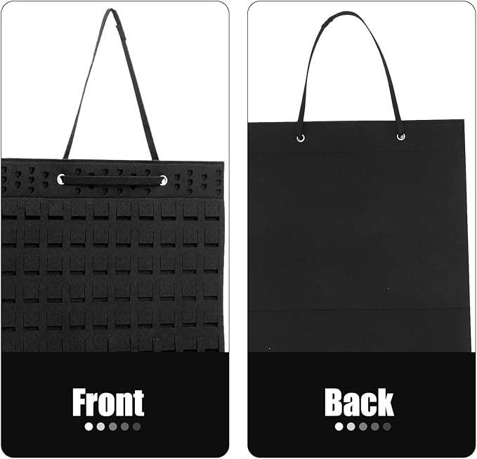 NUOBESTY Hanging Jewelry Organizer Bag Thick Felt Storage Holder for Earrings Necklaces Bracelets Home Jewelry Display and Personal Accessories Organizer