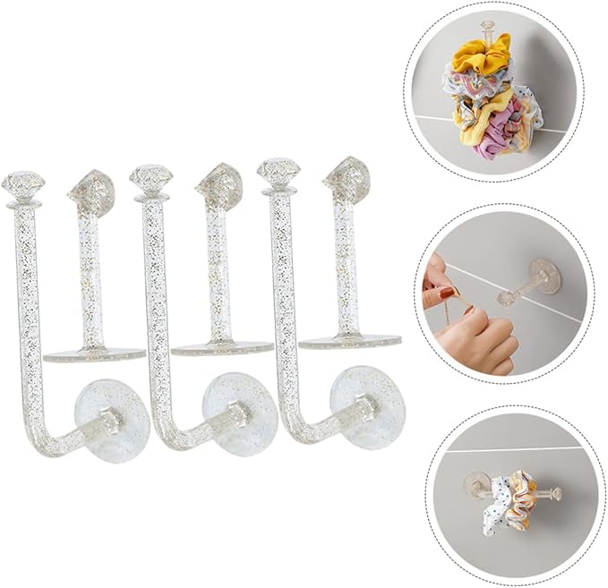 Wall-Mounted Headband Storage Rack Hairband Organizer Hooks for Jewelry and Accessories Display 5.70X2.59X1.57In Durable Hair Rings Holder for Home Decoration