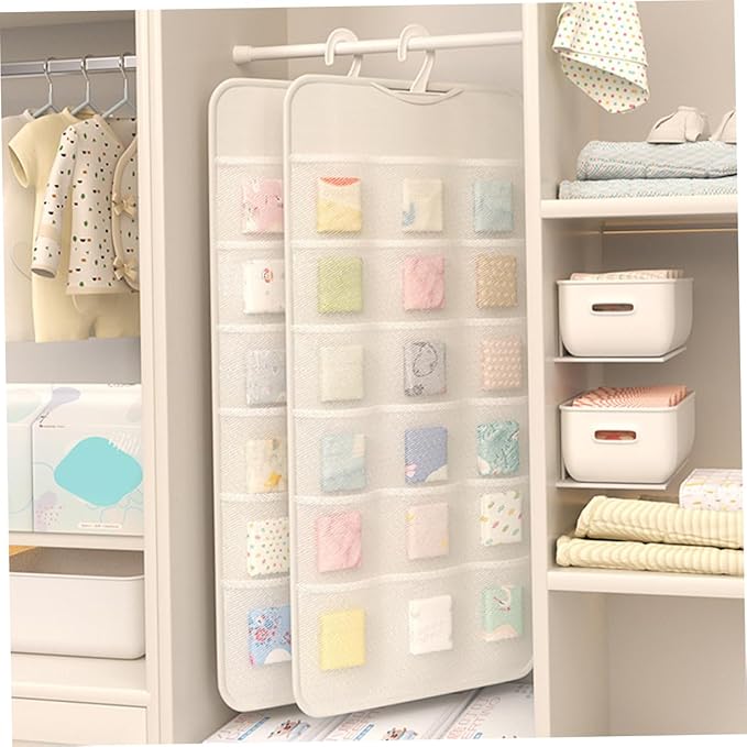 Luxshiny Hanging Accessory Organizer Wall Hanging Hair Clasp Headwear Storage Holder Jewelry Display Organizer White