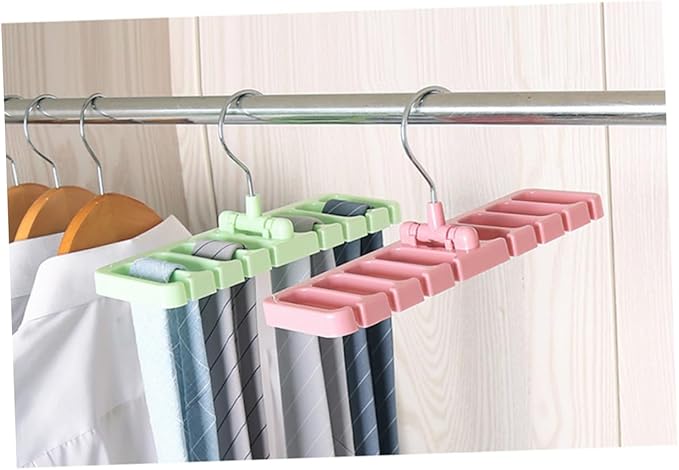 DECHOUS Multifunctional Tie and Belt Hanger Rack Light Green Closet Organizer for Scarves and Accessories Design Holds up to Items Space-Saving Storage for Neckties Belts