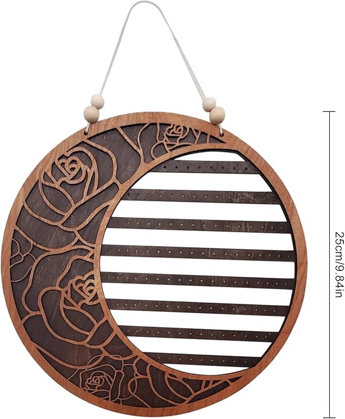 Wood Earring Wall Holder Organizer,9.8 Inch Jewelry Organizer Wall Mounted,Hanging Jewelry Organizer Earring Organizer Holder for Jewelry Earring Stud Display,A1
