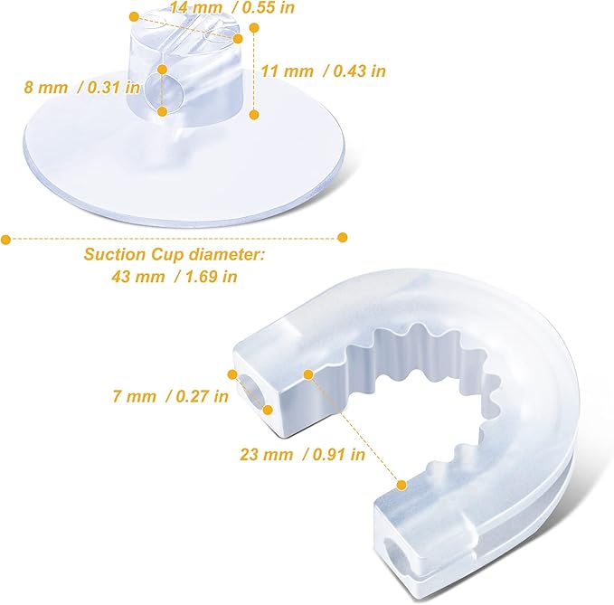 YeeBeny Bathroom Shower Caddy Connector Sucker with 2pcs Professional Strength Large Suction Cups, Easy to Attach, Replacement Suction Cups Compatible with Zenna Home, Simple Houseware, Multipurpose