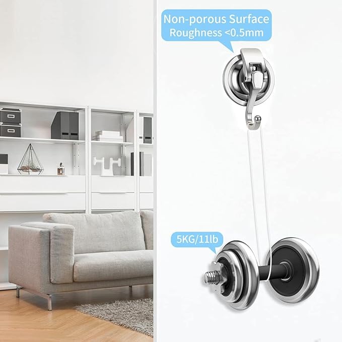 Suction Cup Shower Caddy, Shower Shelf Soap Dish with Hooks for Razor, Sponge, Rust Proof 304 Stainless Steel, Silver