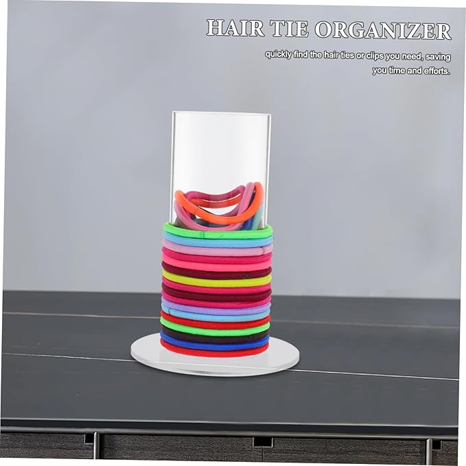 Veemoon Hair Tie Holder Stand Hair Accessories Organizer Acrylic Bracelet Holder for Vanity