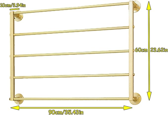 Wall Mounted Scarf Rack, Ties Silk Scarves Towels Storage Multifunctional Metal Rack, Space-Saving Wrapping Paper Organizer Ribbon Holder Wall Display Rack for Flower Shops