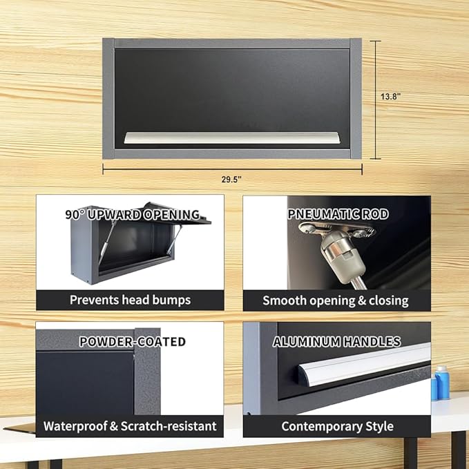 Heavy-Duty Workshop Storage Metal Cabinets Set for Mechanics