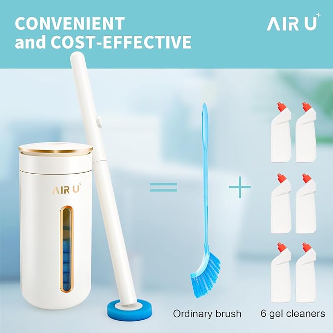 48 Count Disposable Toilet Brush Heads, Toilet Bowl Wand Refills for Toilet and Bathroom Cleaning, Not Suitable for Electric Toilet Brushes