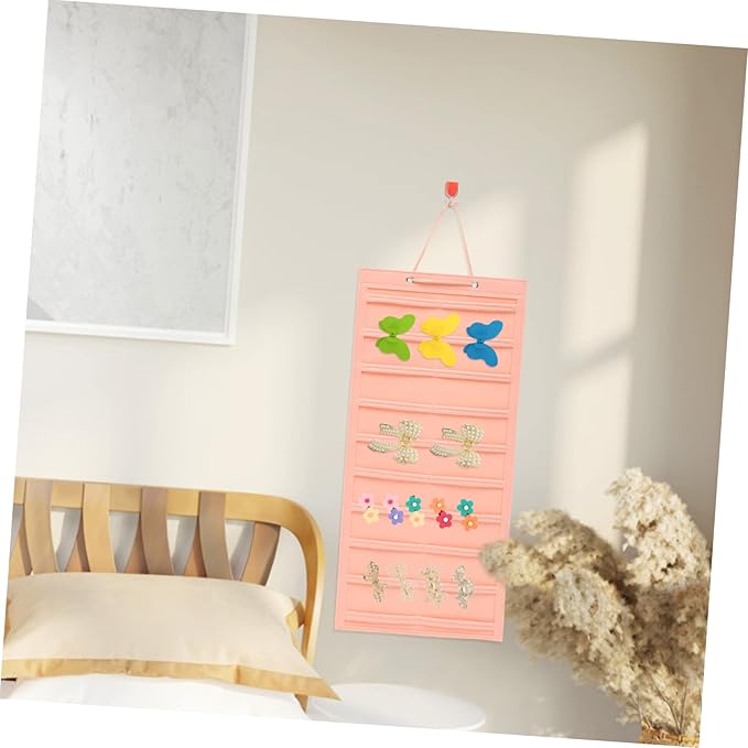 Alipis Wall Hanging Hair Accessories Organizer Claw Clip Storage and Hair Bow Holder for Beautiful Felt Display Rack for Hairpins Glasses and Necklaces for Mother