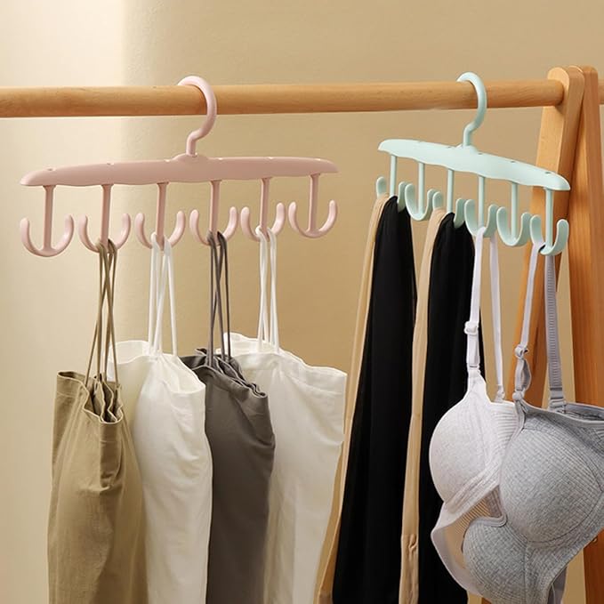 4pcs Rotatable 12-Hook Hanging Closet Organizer for Belts and Ties, Multifunctional Scarf and Hat Storage Rack for Men’s Wardrobe, Space-Saving Accessory Organizer
