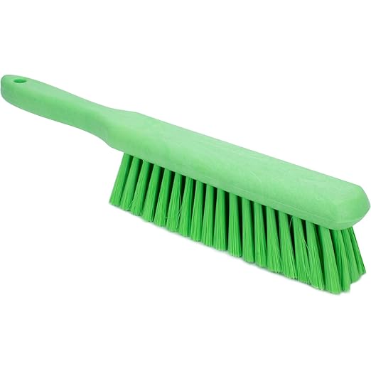 SPARTA Handheld Soft Counter Brush 8 Inch Bristle Span, Multi-Use Dust Brush with 5 Inch Handle for Tables, Countertops, and Delicate Surfaces, Polyester, Lime