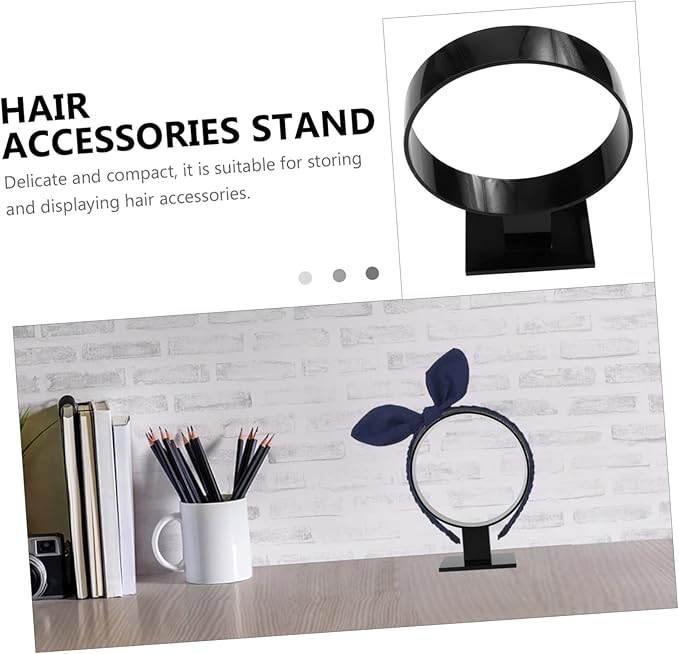 VALICLUD 2 Pcs Elegant Acrylic Hair Hoop Holder Stand Hairband Headpiece Rack Hair Accessories Organizer for Home Shop Loved