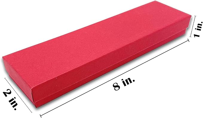 10 Pack Matte Red Cotton Cotton-Filled Paper Cardboard Jewelry Box for Jewelry Sets, Necklaces, Bracelets, Watches, Pocket Watches, and Anklets