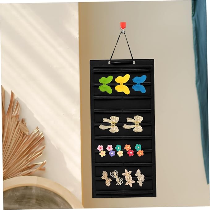 PRETYZOOM Wall Hanging Hair Accessories Organizer for Girls Display Rack for Hair Clips Bows and Sunglasses for Home Decor and
