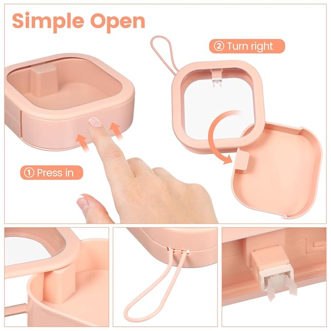 Hair Tie Organizer, Box Rubber Ornaments Floss Hanging Swab Items Hair Ropes Small Case Mini Desktop for Storage Accessories Portable Earrings Holder Cotton Band Rings