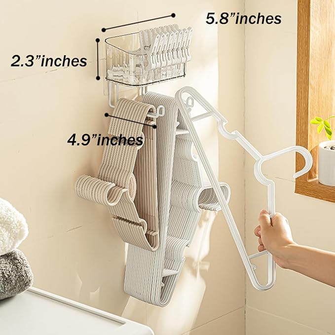 MORNITE Adhesive Clear Hanging Headband Organizer Wall, Makeup Storage Box with Brackets Rack Caddy for Hair Headband Jewelry Clips Pins Rings