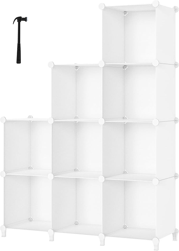 HOMIDEC 9 Cube Storage Organizer, Cubes Shelves for Living Room, Bedroom, White