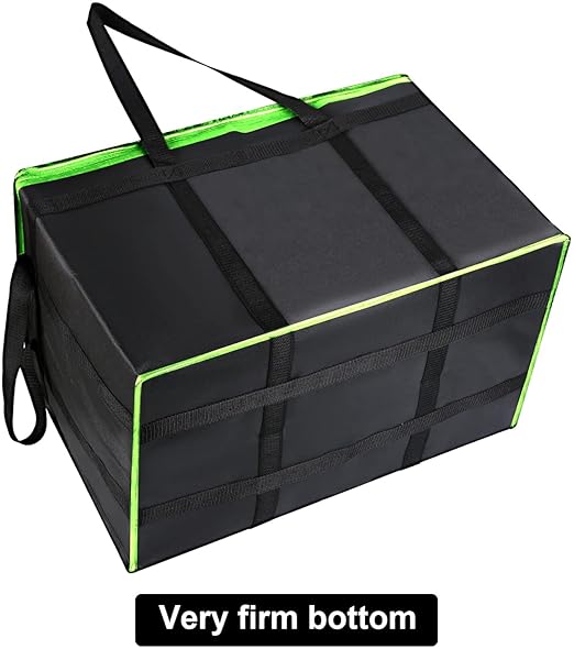 musbus 2 Pack XXXL-Large Insulated Grocery shopping bags, Green, reusable bag,thermal zipper,Collapsible,tote,cooler,food transport hot and cold,camping,Recycled Material delivery groceries