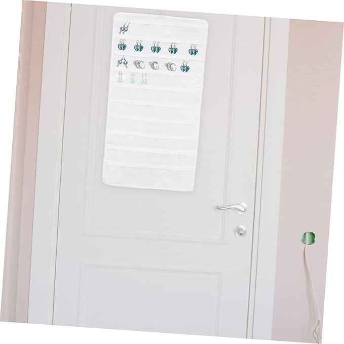 Vaguelly Hanging Sundries Storage Bag Dual-sided Transparent Jewelry Organizer for Accessories Travel-friendly Design Neat and Tidy Storage