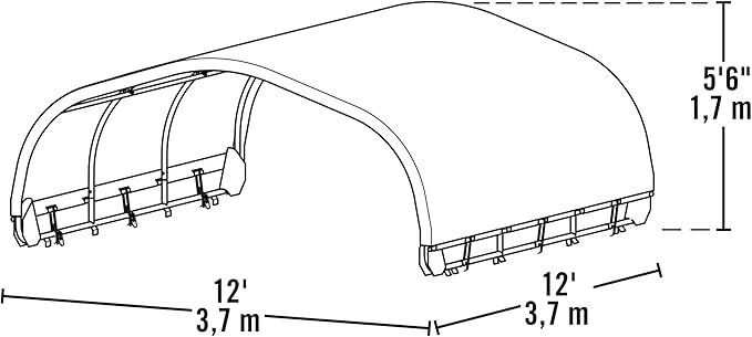 ShelterLogic Heavy Duty Replacement Cover 804782-0302, 14.5 oz, Green for Corral Shelter 51523 (Cover only Does not Include Frame or Corral Panels)