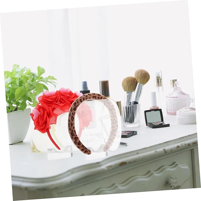 Gatuida Acrylic Headband Holder Stand Clear Hair Accessories Organizer for Scrunchies Headphones and Jewelry Sturdy Display Rack for Vanity and Dressing Table Storage Diameter Height