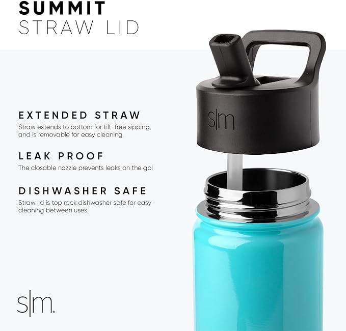Simple Modern Kids Summit Water Bottle with Straw Lid | Marvel 14oz Stainless Steel Cup Insulated Tumbler for Girls, Boys, School | Captain Marvel