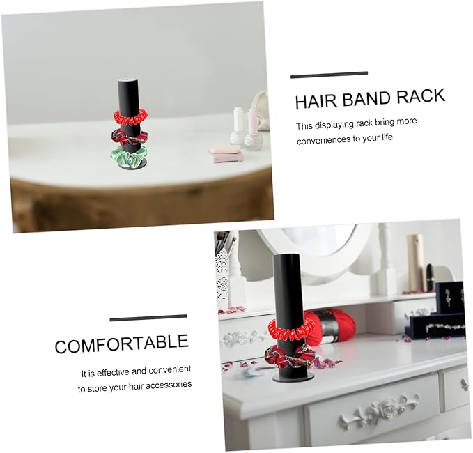 LIFKOME Acrylic Hair Tie Organizer Box Scrunchie Holder Stand Hair Accessories Stand for Desktop Display