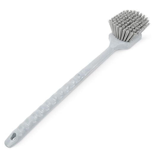 SPARTA 40501EC23 Plastic Large Scrub Brush, Kitchen Brush, Utility Brush With Long Handle For Cleaning, 20 Inches, Gray, (Pack of 6)