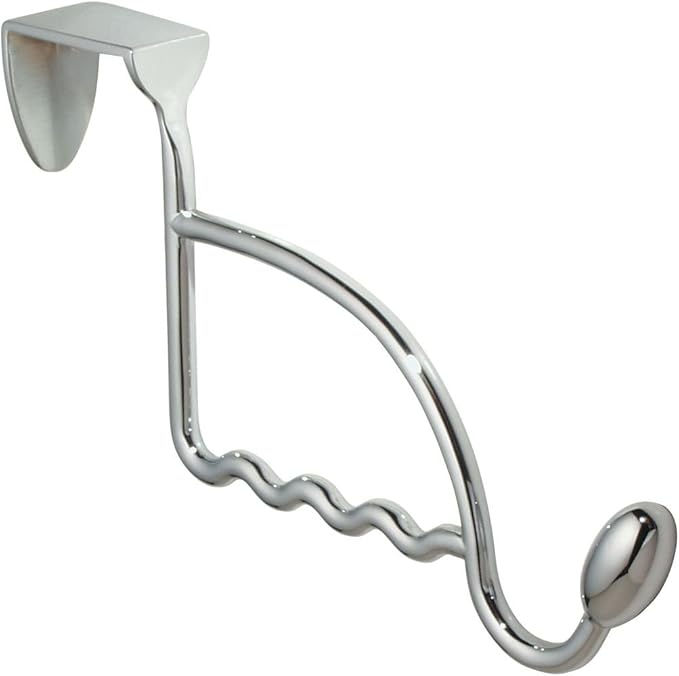 iDesign Orbinni Steel Over-The-Door Valet Storage Hook - 1" x 7.8" x 5.1", Chrome