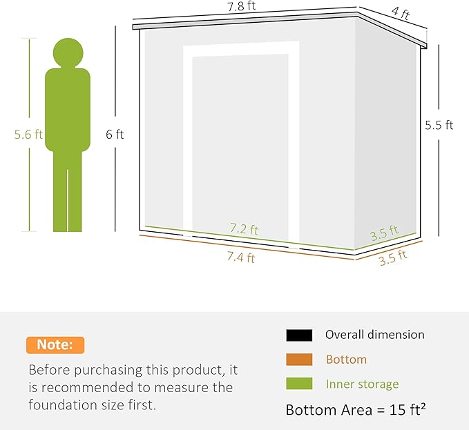 Outsunny 8' x 4' Outdoor Storage Shed, Waterproof Resin Plastic Shed with Floor, Window, Lockable Doors and Vents, All-Weather Garden Tool Shed for Backyard, Patio, Lawn, Gray