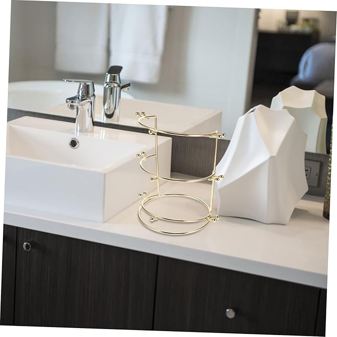 Towers Supplies Gifts Crown Necklace Three-tier Stand Rack Jewelry Holder Girls Home Hair Bride Ties Layer Headband Hairband for Tree Organizer and Accessories Women Band Golden